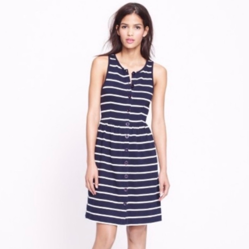 J. Crew Button-Down Striped Dress